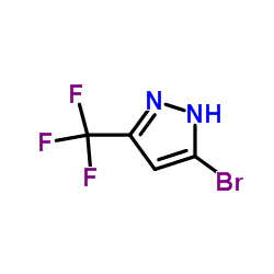 5-Bromo-3-(trifluoromethyl)-1H-pyrazole结构式