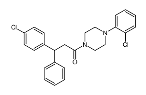 1-[4-(o-Chlorophenyl)-1-piperazinyl]-3-(p-chlorophenyl)-3-phenyl-1-propanone结构式