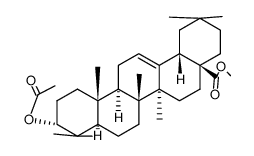 3-ACETYLOXY-(3ALPHA)-OLEAN-12-EN-28-OIC ACID METHYL ESTER Structure