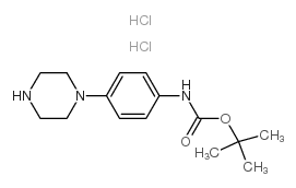 (4-哌嗪-1-苯基)-氨基甲酸叔丁酯双盐酸盐结构式