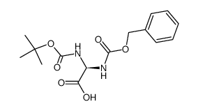 (R)-benzyloxycarbonylamino-tert-butoxycarbonylaminoacetic acid结构式