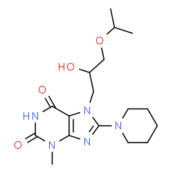 7-(2-hydroxy-3-isopropoxypropyl)-3-methyl-8-(piperidin-1-yl)-3,7-dihydro-1H-purine-2,6-dione picture