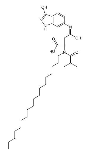 N-(2,3-dihydro-3-oxo-1H-indazol-6-yl)-N2-(2-methylpropionyl)-N2-octadecyl-L-asparagine结构式