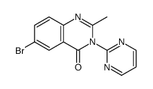 6-bromo-2-methyl-3-pyrimidin-2-ylquinazolin-4-one结构式