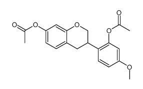 3-[2-(Acetyloxy)-4-methoxyphenyl]-3,4-dihydro-2H-1-benzopyran-7-ol acetate结构式