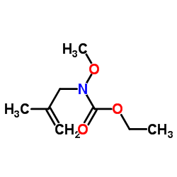 Ethyl methoxy(2-methyl-2-propen-1-yl)carbamate Structure