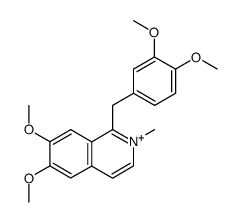 1-(3,4-dimethoxy-benzyl)-6,7-dimethoxy-2-methyl-isoquinolinium结构式