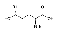 (2S,5R)-5-hydroxy-5-deuterio-2-aminovaleric acid结构式