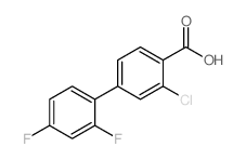 3-CHLORO-2',4'-DIFLUORO-[1,1'-BIPHENYL]-4-CARBOXYLIC ACID structure