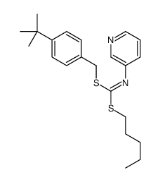 (4-(1,1-Dimethylethyl)phenyl)methyl pentyl-3-pyridinylcarbonimidodithioate Structure