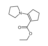 ethyl 2-pyrrolidin-1-ylcyclopentene-1-carboxylate结构式