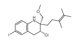 (2R,3R)-3-chloro-2-(3,4-dimethylpent-3-enyl)-6-iodo-2-methoxymethyl-1,2,3,4-tetrahydroquinoline结构式