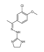 N-[1-(3-Chloro-4-methoxy-phenyl)-eth-(Z)-ylidene]-N'-(4,5-dihydro-1H-imidazol-2-yl)-hydrazine结构式