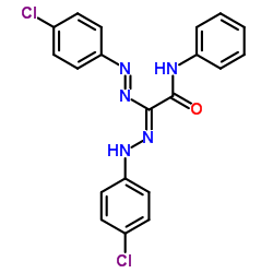 (2Z)-2-[(E)-(4-Chlorophenyl)diazenyl]-2-[(4-chlorophenyl)hydrazono]-N-phenylacetamide结构式