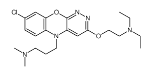 3-[8-chloro-3-[2-(diethylamino)ethoxy]pyridazino[3,4-b][1,4]benzoxazin-5-yl]-N,N-dimethylpropan-1-amine Structure