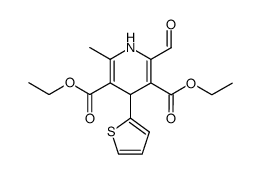 (+/-)-diethyl 2-formyl-6-methyl-4-(thien-2'-yl)-1,4-dihydropyridine-3,5-dicarboxylate结构式