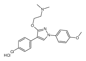 2-[4-(4-chlorophenyl)-1-(4-methoxyphenyl)pyrazol-3-yl]oxy-N,N-dimethylethanamine,hydrochloride结构式