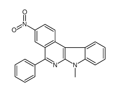 7-methyl-3-nitro-5-phenylindolo[2,3-c]isoquinoline Structure