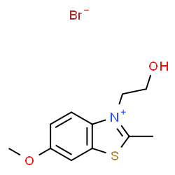 3-(2-Hydroxyethyl)-6-methoxy-2-methyl-1,3-benzothiazol-3-ium bromide Structure