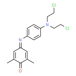 4-[[4-[Bis(2-chloroethyl)amino]phenyl]imino]-3,5-dimethyl-2,5-cyclohexadien-1-one structure