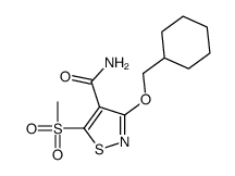 3-(cyclohexylmethoxy)-5-methylsulfonyl-1,2-thiazole-4-carboxamide Structure