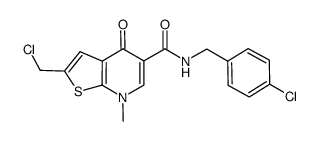 N-(4-chlorobenzyl)-2-(chloromethyl)-7-methyl-4-oxo-4,7-dihydrothieno[2,3-b]-pyridine-5-carboxamide Structure