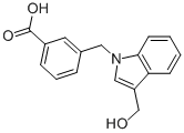 3-[[3-(hydroxymethyl)-1h-indol-1-yl]methyl]-benzoic acid Structure