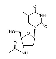 3'-acetamido-2',3'-dideoxythymidine structure