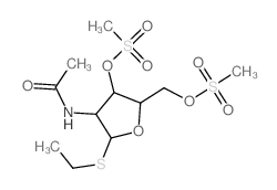 Xylofuranoside, ethyl2-acetamido-2-deoxy-1-thio-, 3,5-dimethanesulfonate, a-D- (8CI) Structure