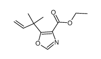 5-(1,1-dimethyl-allyl)-oxazole-4-carboxylic acid ethyl ester Structure