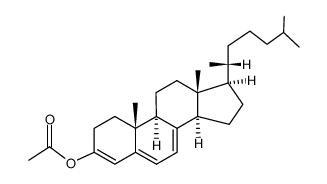 3-acetoxy-cholesta-3,5,7-triene结构式