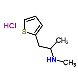 N-methyl-1-thiophen-2-ylpropan-2-amine,hydrochloride结构式