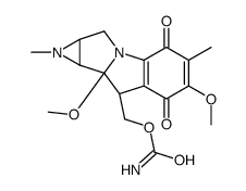 (1aS,8R,8aR,8bS)-8-[[(Aminocarbonyl)oxy]methyl]-1,1a,2,8,8a,8b-hexahydro-6,8a-dimethoxy-1,5-dimethylazirino[2',3':3,4]pyrrolo[1,2-a]indole-4,7-dione结构式