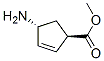 2-Cyclopentene-1-carboxylicacid,4-amino-,methylester,trans-(9CI)结构式