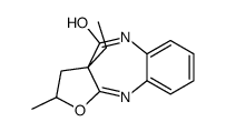 4H-Furo(2,3-b)(1,5)benzodiazepin-4-one, 2,3,3a,5-tetrahydro-3a-ethyl-2-methyl- structure