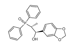 ((1R,2R)-1-(benzo[d][1,3]dioxol-5-yl)-1-hydroxypropan-2-yl)diphenylphosphine oxide Structure