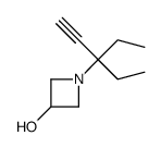 3-Azetidinol,1-(1,1-diethyl-2-propynyl)-(9CI) structure