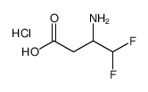 3-amino-4,4-difluorobutanoic acid,hydrochloride Structure