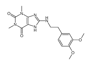 8-((3,4-dimethoxyphenethyl)amino)-1,3-dimethyl-3,7-dihydro-1H-purine-2,6-dione结构式