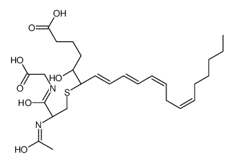 (5S,6R,7E,9E,11Z,14Z)-6-[(2R)-2-acetamido-3-(carboxymethylamino)-3-oxopropyl]sulfanyl-5-hydroxyicosa-7,9,11,14-tetraenoic acid Structure