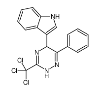 3-[6-phenyl-3-(trichloromethyl)-2,5-dihydro-1,2,4-triazin-5-yl]-1H-indole Structure