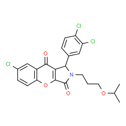 7-chloro-1-(3,4-dichlorophenyl)-2-[3-(propan-2-yloxy)propyl]-1,2-dihydrochromeno[2,3-c]pyrrole-3,9-dione picture