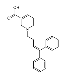 3-Pyridinecarboxylic acid, 1-(4,4-diphenyl-3-butenyl)-1,2,5,6-tetrahyd ro- Structure