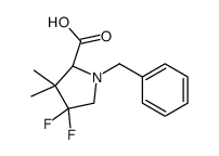 (2S)-1-benzyl-4,4-difluoro-3,3-dimethylpyrrolidine-2-carboxylic acid结构式