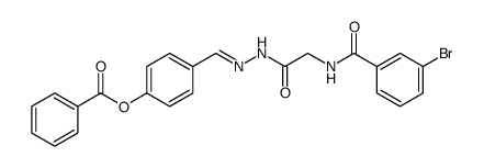 Glycine, N-(3-bromobenzoyl)-, [[4-(benzoyloxy)phenyl]methylene]hydrazide结构式