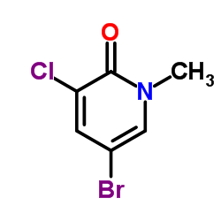 5-Bromo-3-chloro-1-methyl-2(1H)-pyridinone结构式