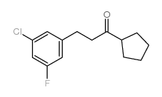 2-(3-CHLORO-5-FLUOROPHENYL)ETHYL CYCLOPENTYL KETONE结构式