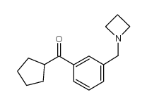 3-(AZETIDINOMETHYL)PHENYL CYCLOPENTYL KETONE structure