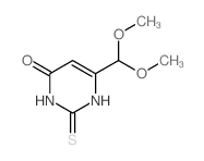 4-(二甲氧基甲基)-6-羟基-2-硫代嘧啶结构式