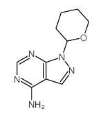 9-(oxan-2-yl)-2,4,8,9-tetrazabicyclo[4.3.0]nona-1,3,5,7-tetraen-5-amine结构式